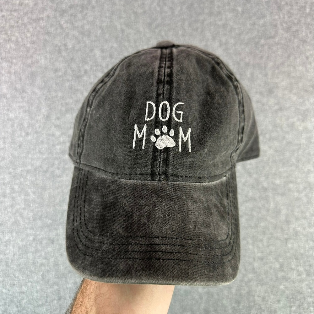 David and Young Baseball Cap Women OSFM GWCAP256 Black Mineral Wash Dog Mom NEW